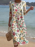 Vestido informal de mujer con estampado floral.