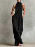Macarena | Vestido largo negro minimalista