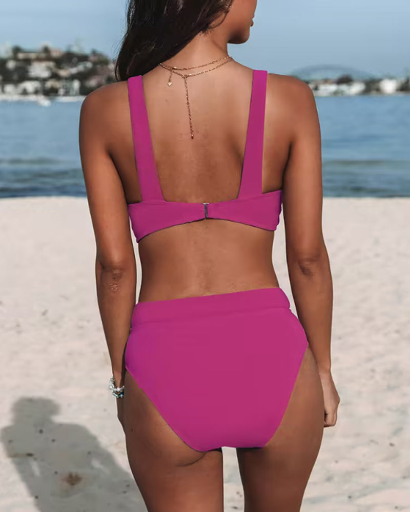 Clara | Conjunto de Baño de Talle Alto con Cuello Americano