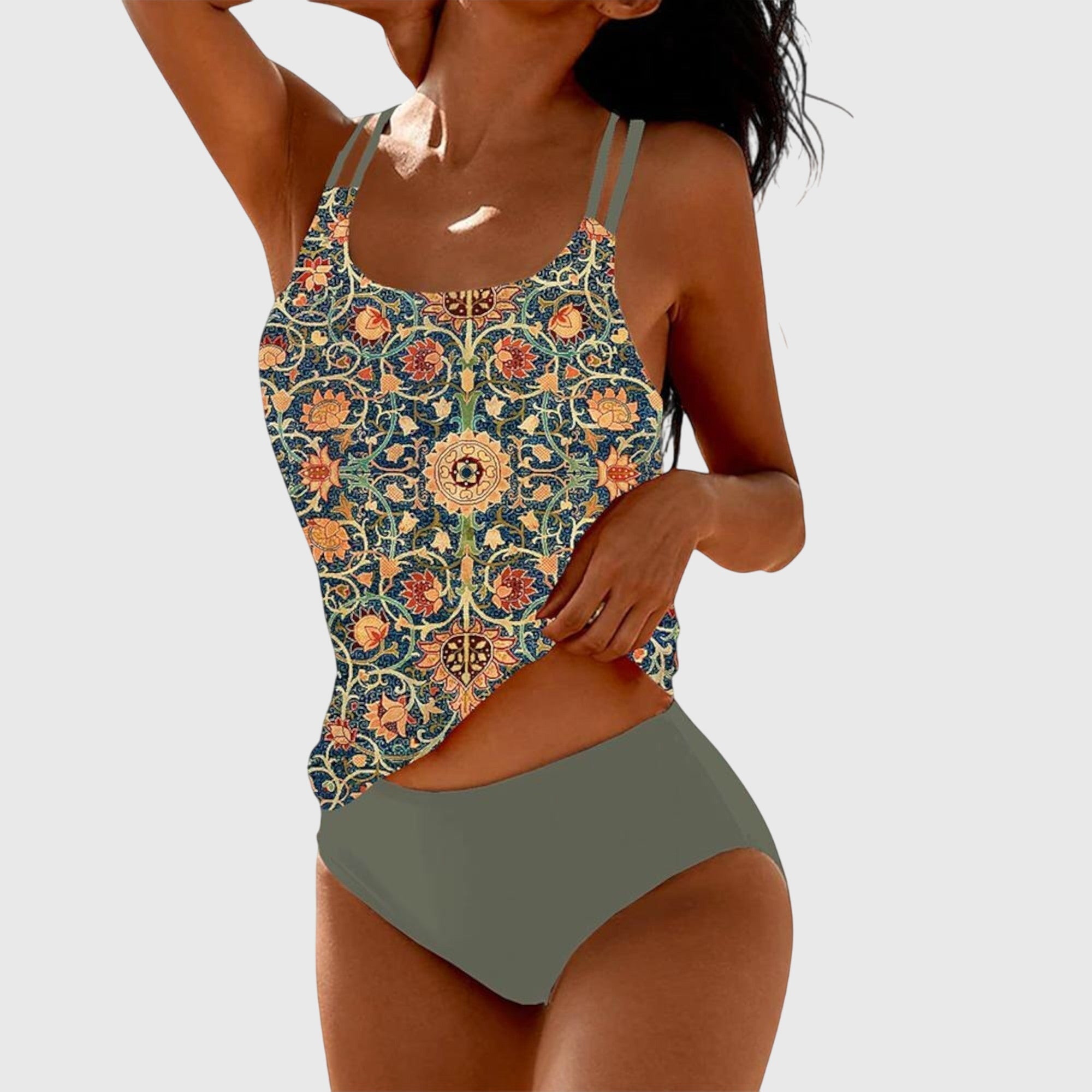 Catalina | Conjunto de Baño con Estampado Exótico y Protección Solar